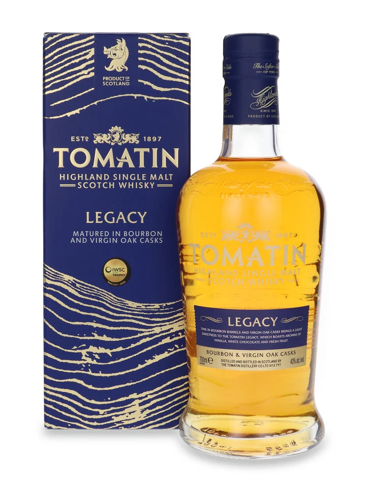 Tomatin Legacy Bourbon & Virgin Oak Cask (New Label) Single Malt Scotch Whisky | 700ML - Whiskey