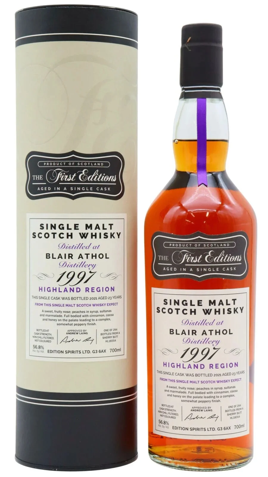 Blair Athol First Editions Single Sherry Cask #18354 Whisky 23 Year Old Single Malt Scotch Whisky | 700ML - Whiskey