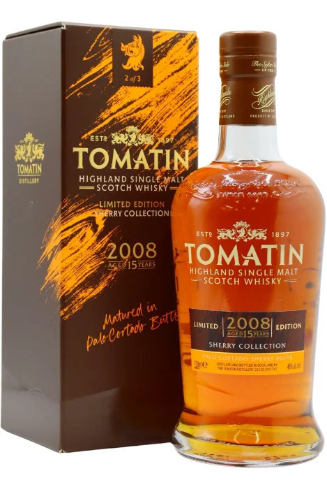 Tomatin Sherry Collection Palo Cortado Cask 2008 15 Year Old Single Malt Scotch Whisky | 700ML - Whiskey