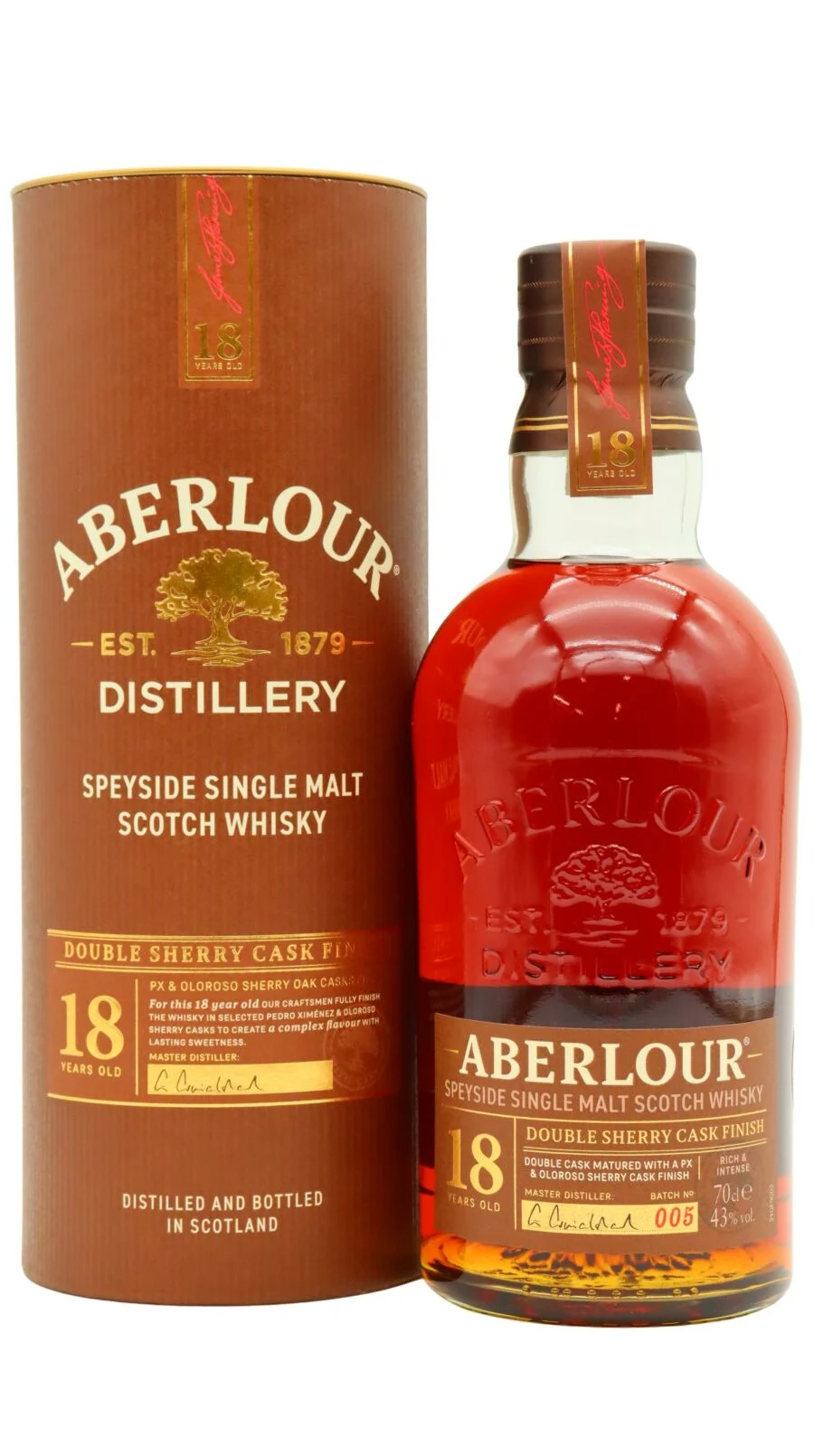 Aberlour Double Sherry Cask - Batch #005 18 Year Old Speyside Single Malt Scotch Whisky | 700ML
