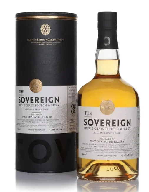 Port Dundas 35 Year Old 1990 Cask #21946 The Sovereign Hunter Laing Single Grain Scotch Whisky | 700ML - Whiskey