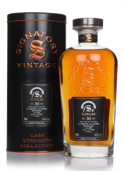 Clynelish 30 Year Old 1995 Cask #8681 Cask Strength Collection Signatory Single Malt Scotch Whisky | 700ML - Whiskey