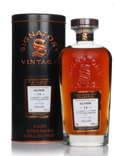 Aultmore 14 Year Old 2011 Cask #7 Cask Strength Collection Signatory Single Malt Scotch Whisky | 700ML - Whiskey