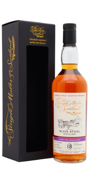 Blair Athol Single Malts Of Scotland Single PX Sherry Cask #40244 18 Year Old · 2006 Vintage Single Malt Scotch Whisky | 700ML - Whiskey