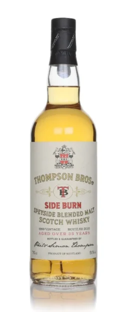 Side Burn 35 Year Old 1989 Thompson Bros Blended Malt Scotch Whisky | 700ML - Whiskey
