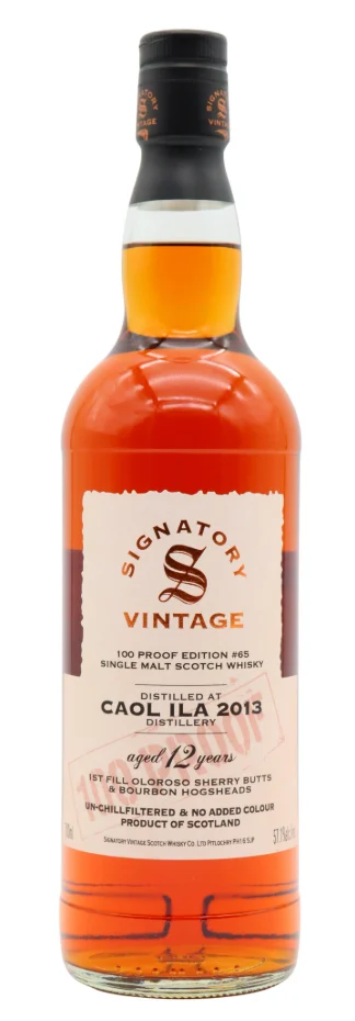 Caol Ila Signatory Vintage 100 Proof #65 - 12 Year Old 2013 Single Malt Scotch Whisky | 700ML