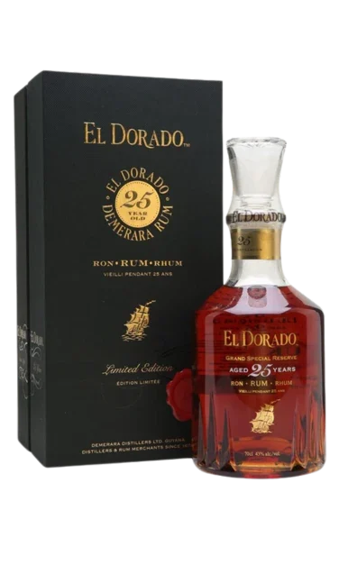 El Dorado Rum Cask Aged Limited Edition 1998 25 Year Old Guyana Grand Special Reserve