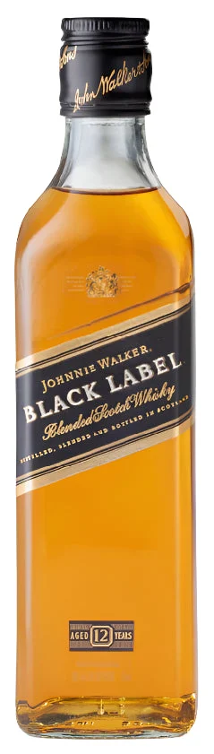 Johnnie Walker Black Label Blended Scotch Whisky | 375ML - Whiskey