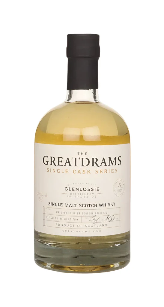 Glenlossie 8 Year Old ex-Bourbon Cask - Rare Cask Series (GreatDrams) Single Malt Scotch Whisky | 500ML