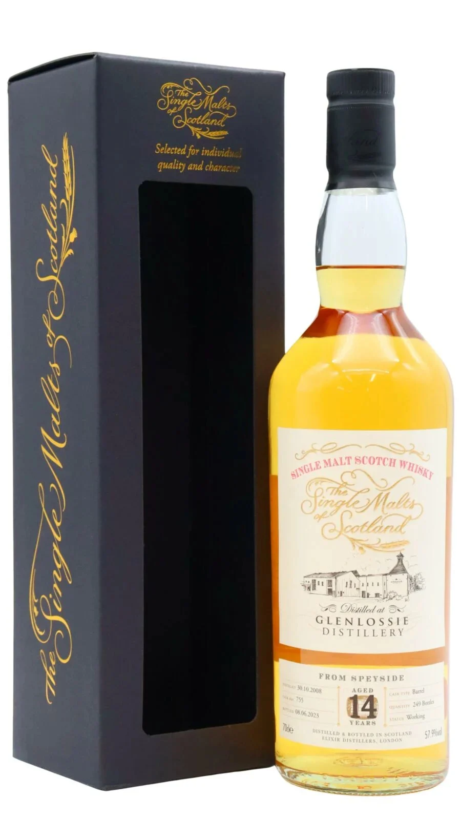 Glenlossie Single Malts Of Scotland Single Cask #755 Whisky 14 Year Old Single Malt Scotch Whisky | 700ML - Whiskey