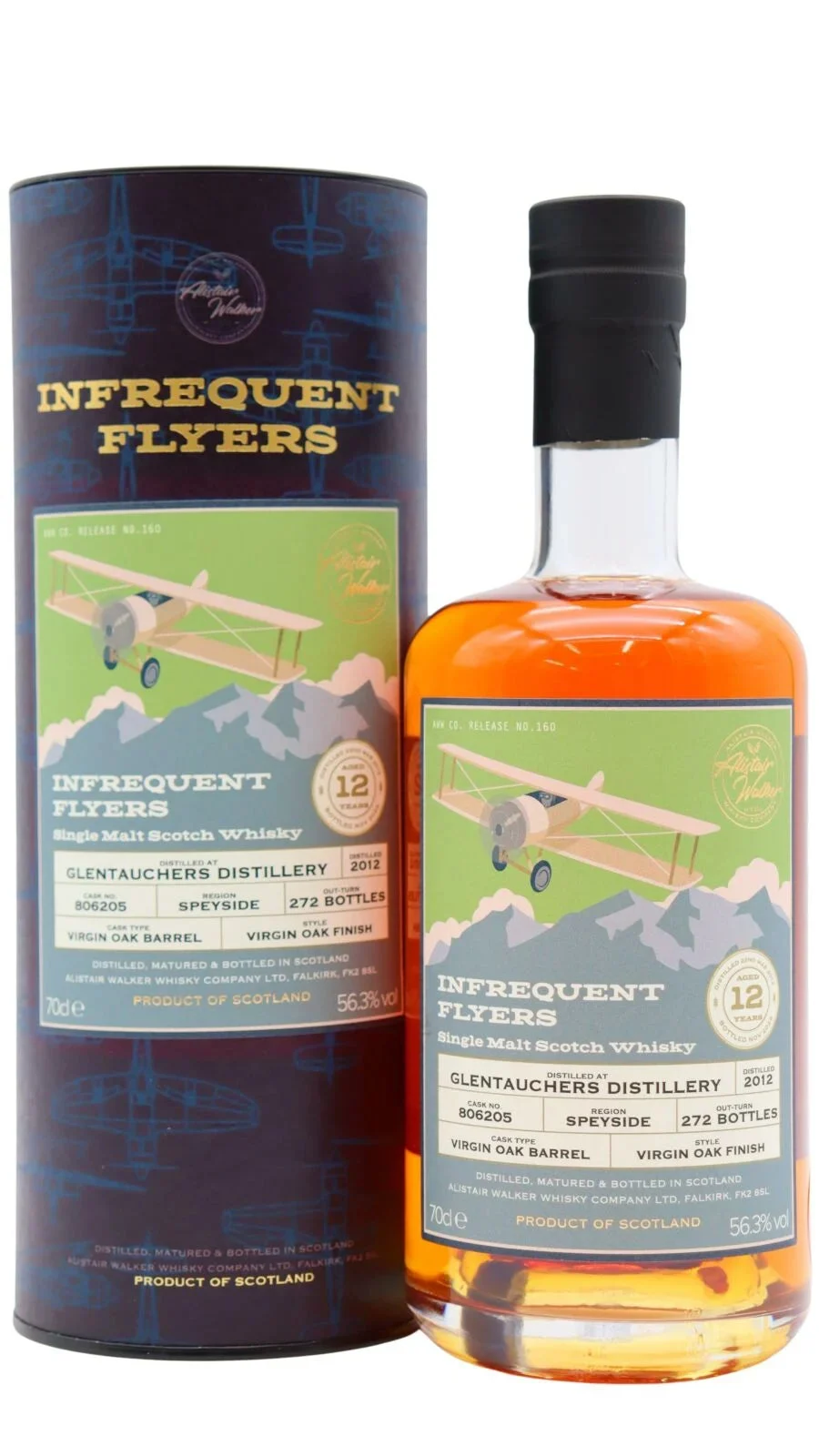 Glentauchers Infrequent Flyers 12 Year Old 2012 Vintage - Single Cask #806205 Single Malt Scotch Whisky | 700ML