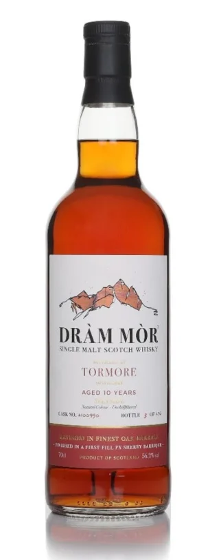 Tormore 10 Year Old 2015 Cask #2100950 Dram Mor Single Malt Scotch Whisky | 700ML - Whiskey