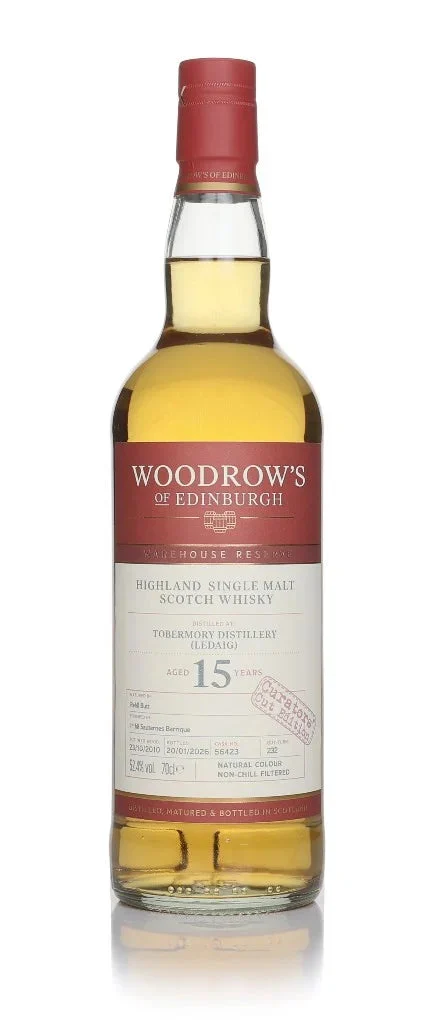 Ledaig 15 Year Old 2010 Cask #56423 - Woodrow's of Edinburgh Single Malt Scotch Whisky | 700ML