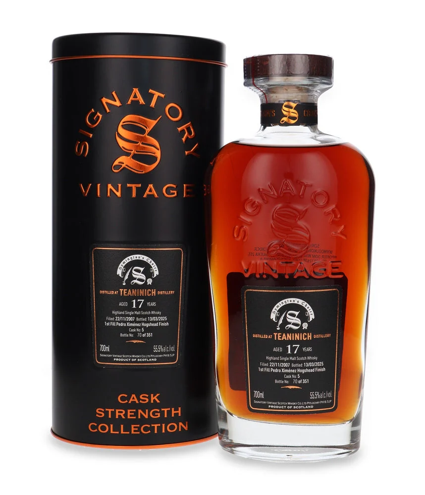 Teaninich 17 Year Old (D.2007, B.2025) Signatory Vintage Single Malt Scotch Whisky | 700ML - Whiskey