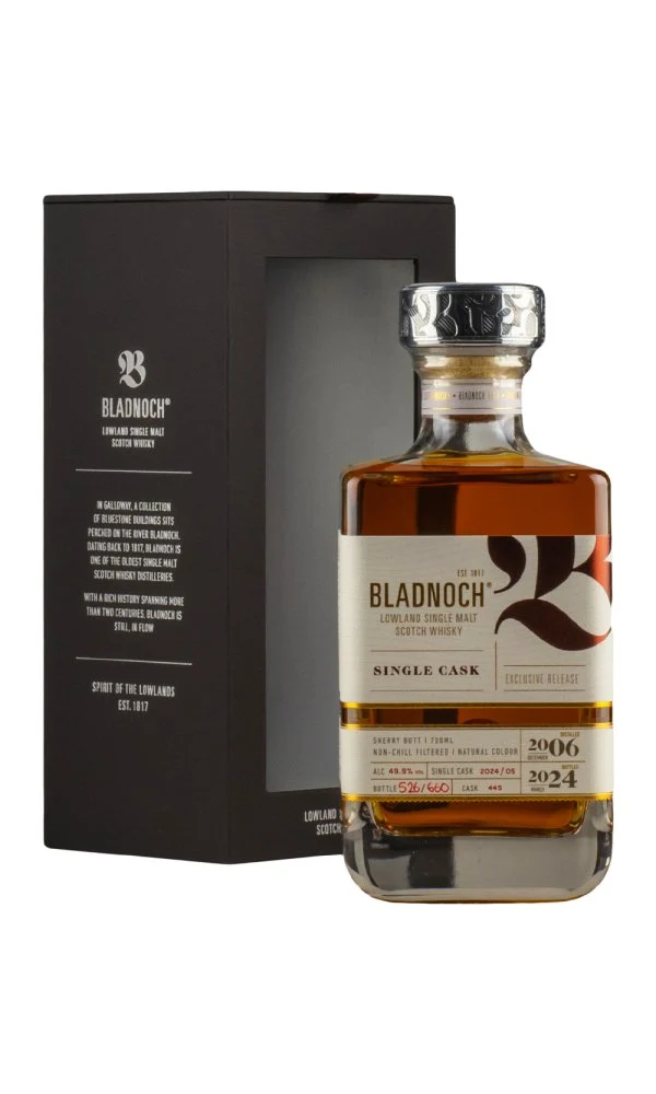 Bladnoch Single Sherry Cask #445 2006 Lowland Single Malt Scotch Whisky | 700ML - Whiskey