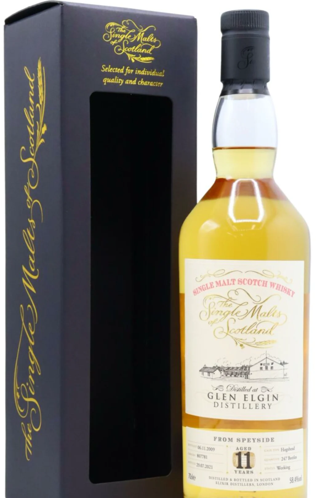 Glen Elgin Single Malts Of Scotland Single Cask #807781 2009 11 Year Old Whisky | 700ML - Whiskey
