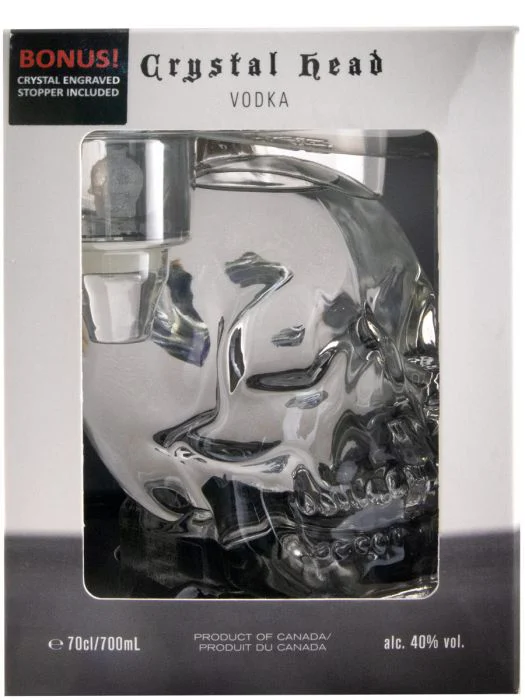 Vodka Crystal Head With Glasstoper - WineVins