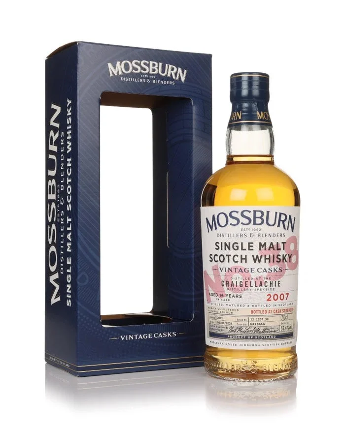 Craigellachie 16 Year Old 2007 Vintage Casks (Mossburn) Single Malt Scotch Whisky | 700ML - Whiskey