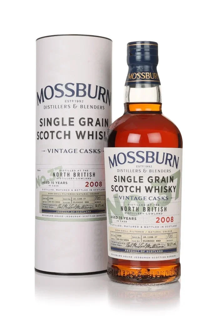 North British 15 Year Old 2008 Vintage Casks (Mossburn) Single Grain Scotch Whisky | 700ML - Whiskey