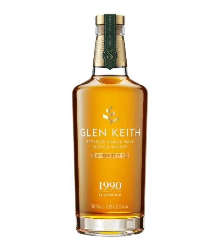 Glen Keith 1990 Vintage 33 Year Old Single Malt Scotch Whisky | 700ML - Whiskey