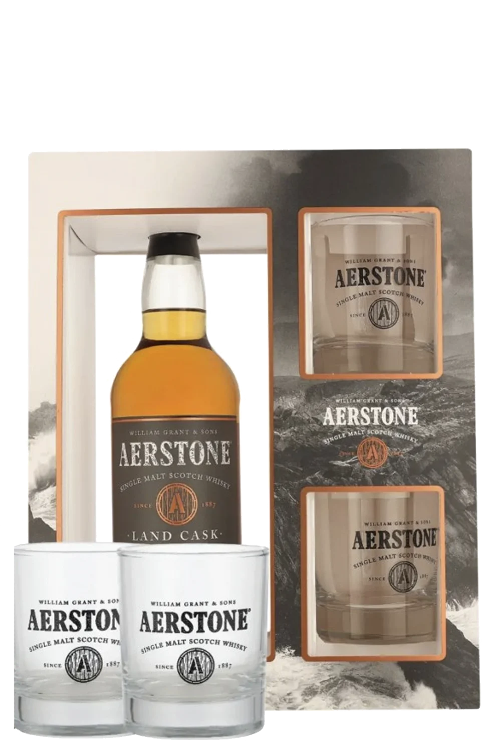 Aerstone Land Cask 10 Años + 2 copas