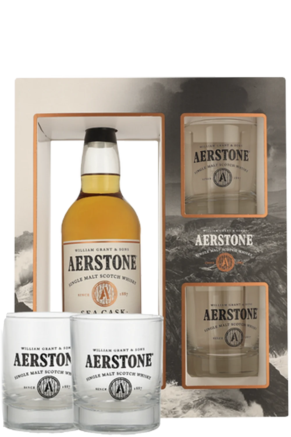 Aerstone Sea Cask 10 Años + 2 copas