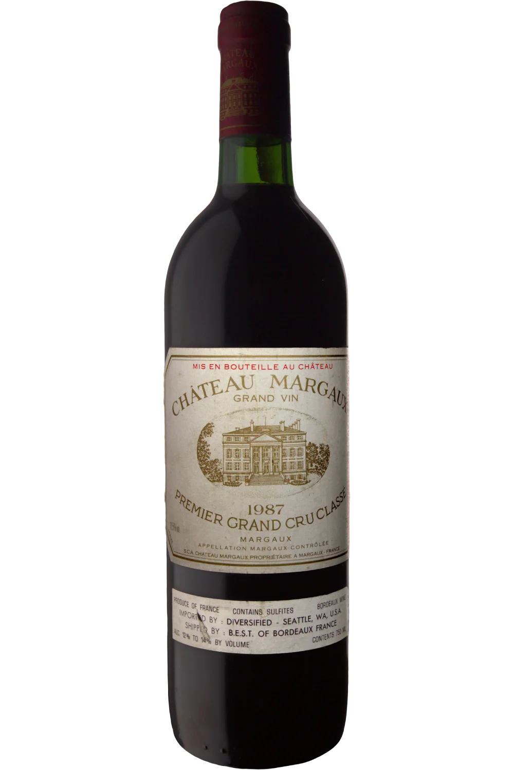 Château Margaux Grand Vin Premier Grand Cru Classe Roja 1987 - Dourthe Bordeaux