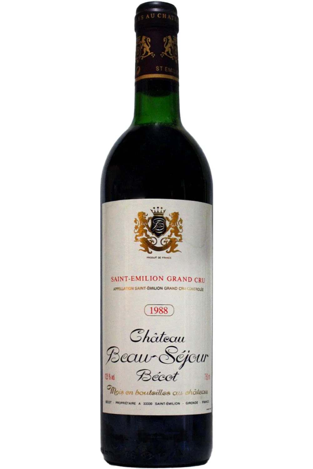 Château Beau-Séjour Bécot Tinto 1988