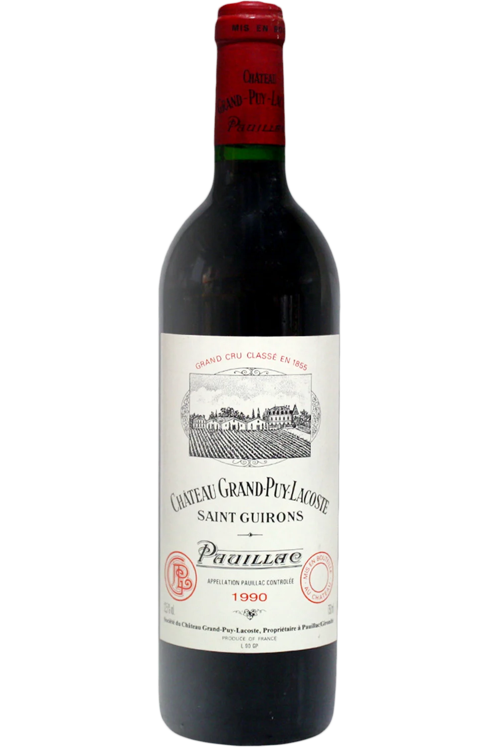 Château Grand Puy Lacoste Rouge 1990 - Chateau Grand Puy Lacoste
