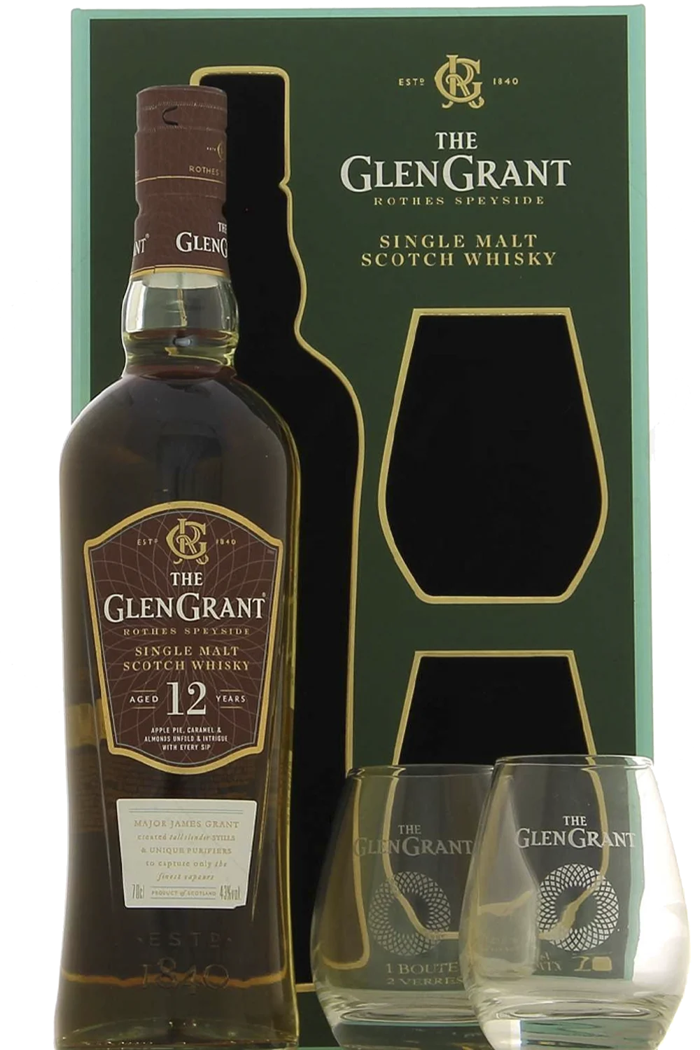 Glen Grant 12 Anos + 2 Copos - Glen Grant Distillery