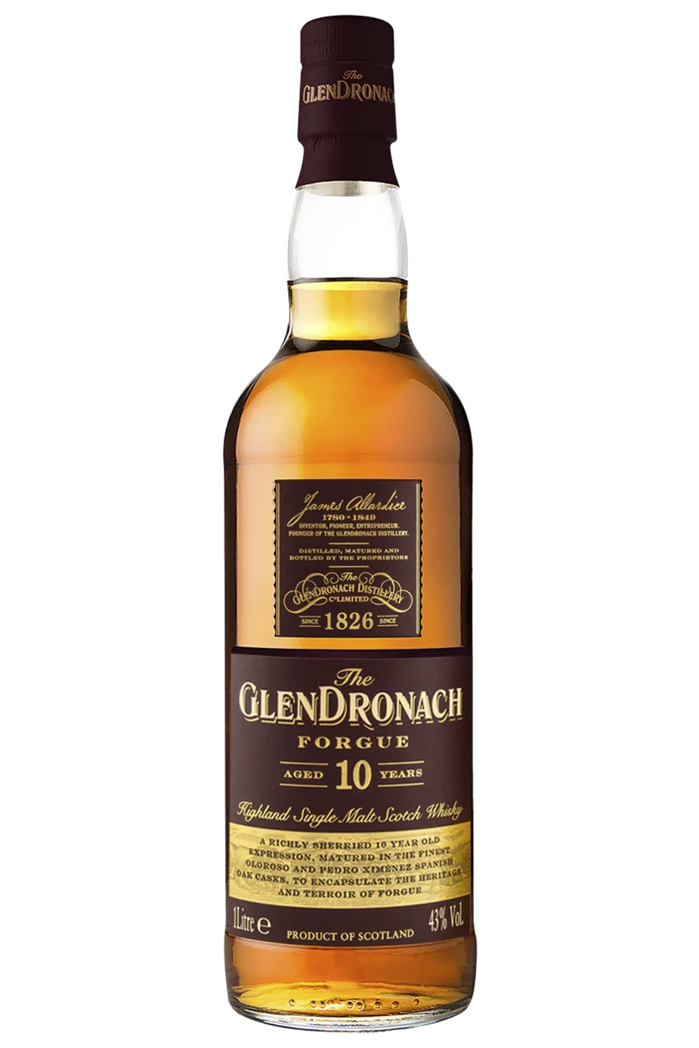 Glendronach Forgue 10 Anos 1L - Glendronach Distillery