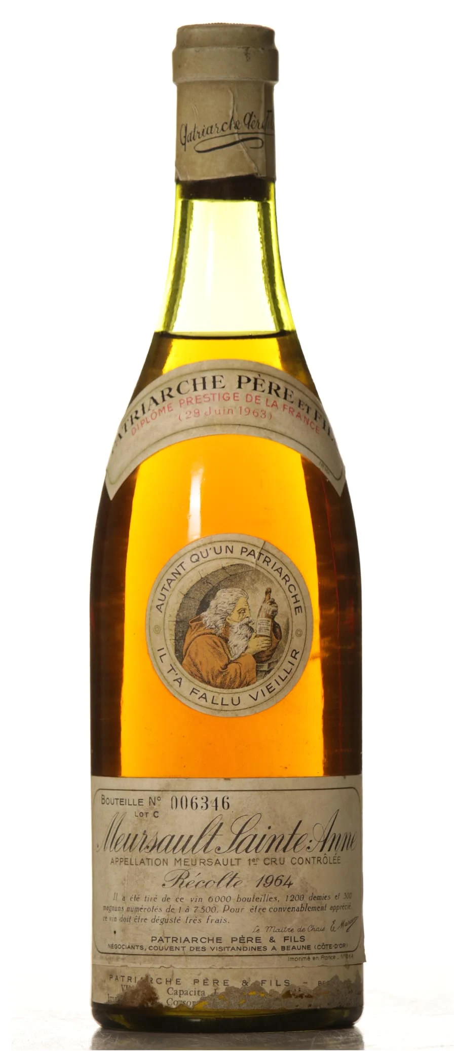 Meursault Sainte Anne 1964 Patriarche - Vineut