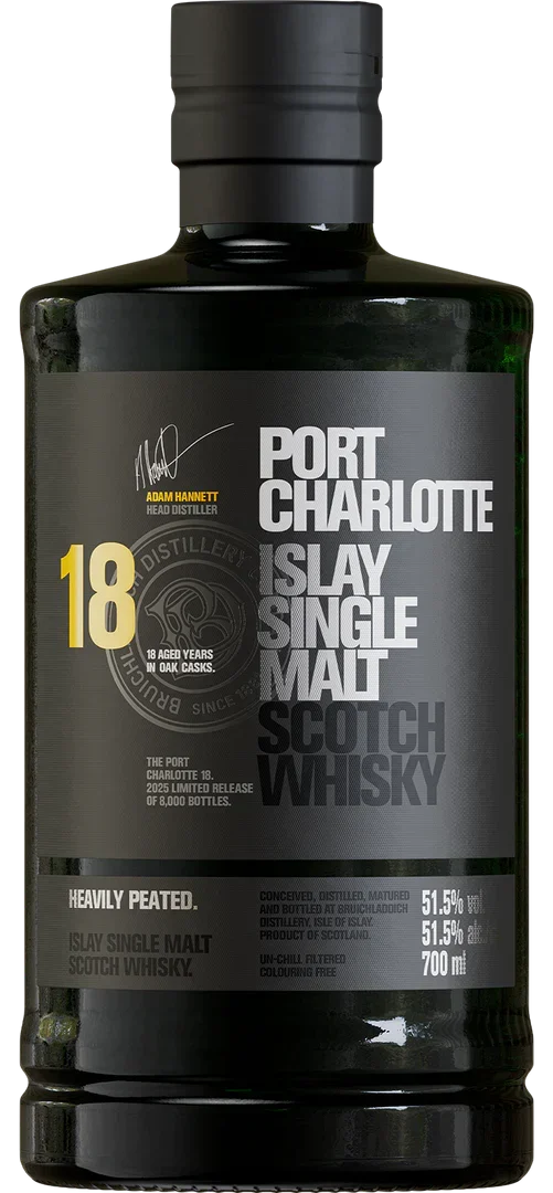 Port Charlotte 18 Year Old 2025 Release Single Malt Scotch Whisky | 700ML - Whiskey