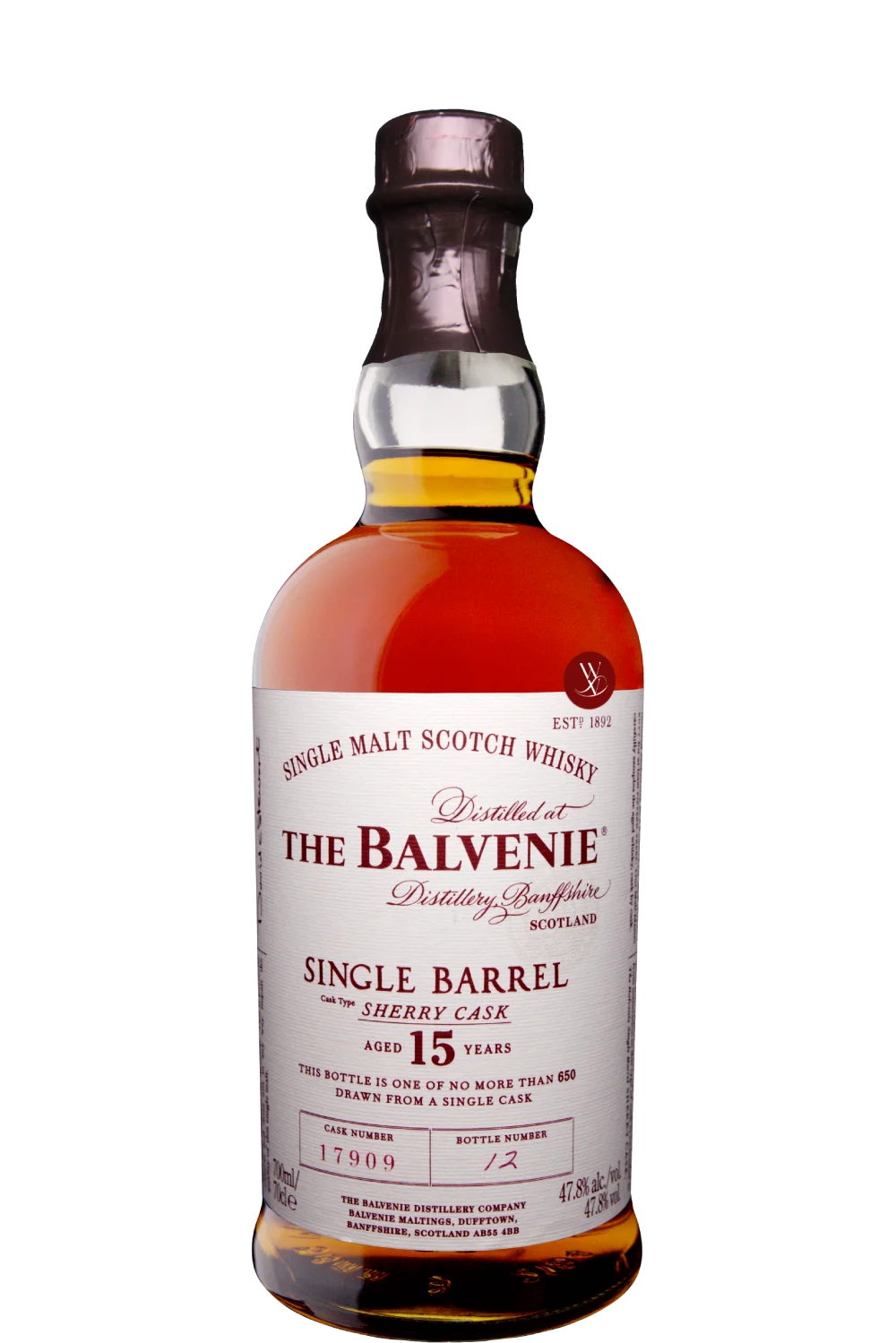 Whisky The Balvenie Single Barrel Sherry Cask 15 Años NV - The Balvenie Distillery