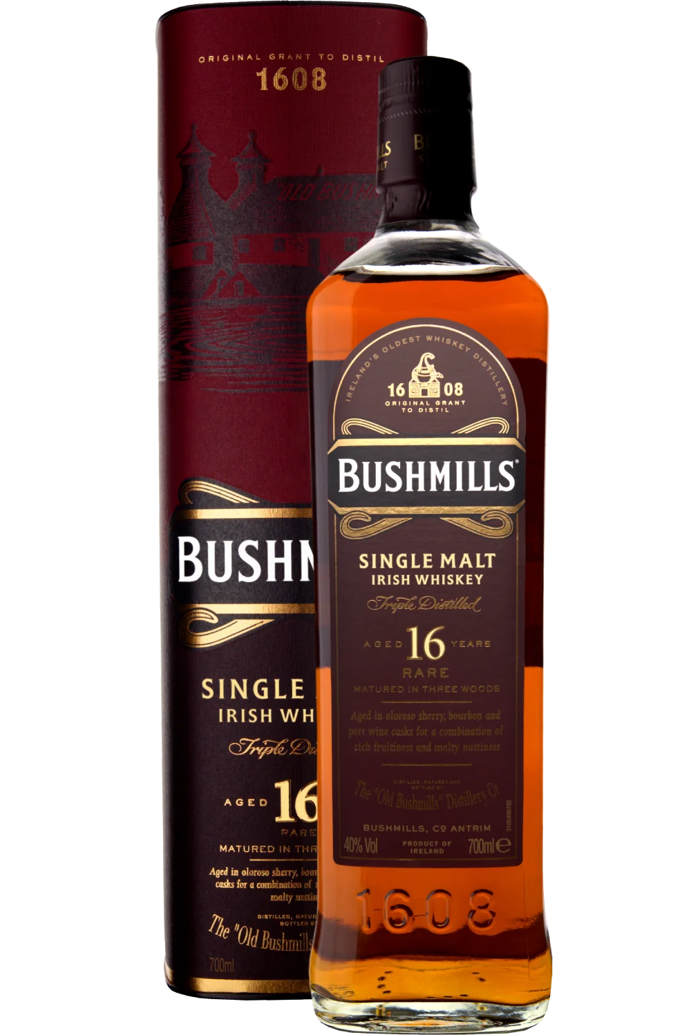 Whisky Bushmills Single Malt irlandais âgé de 16 ans NV