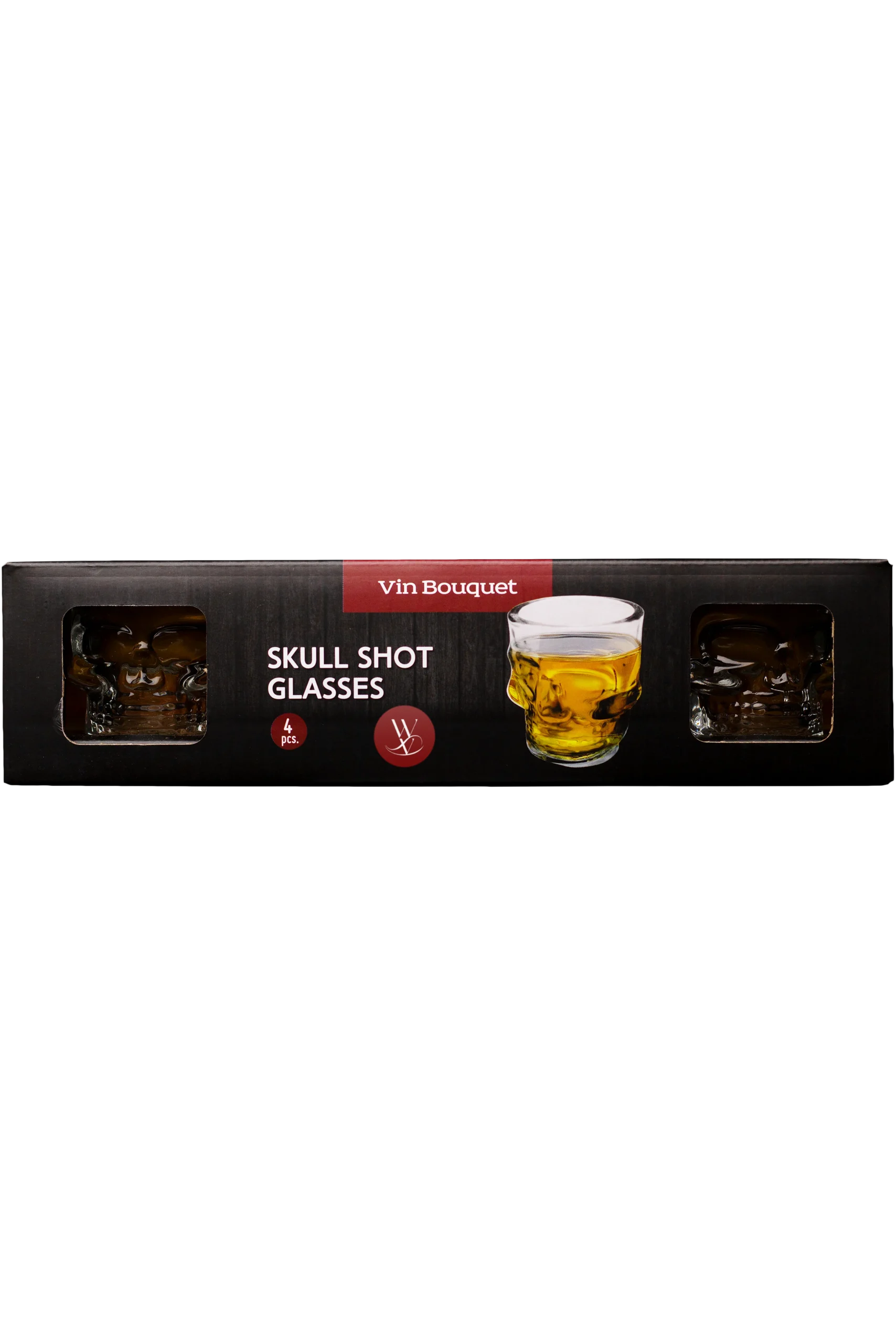 Conjunto 4 Copos Caveira Shot - Vin Bouquet