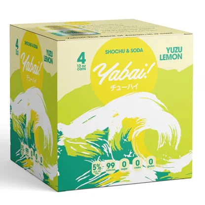 Yabai! Yuzu Lemon Shochu and Soda | (4)*355ML - Ready To Drink