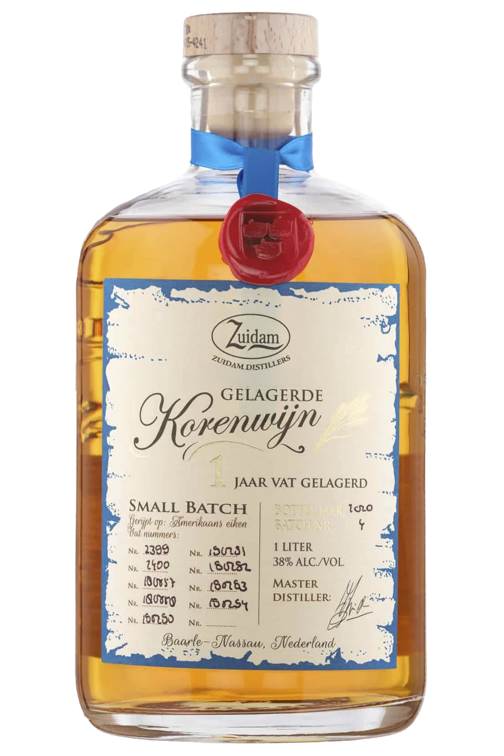 Zuidm 1 Year Old Grain Jenever 1L - Zuidam