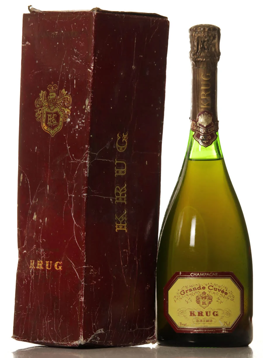 Krug Grande Cuvee 1st edition of label in Giftbox (1978-1983)