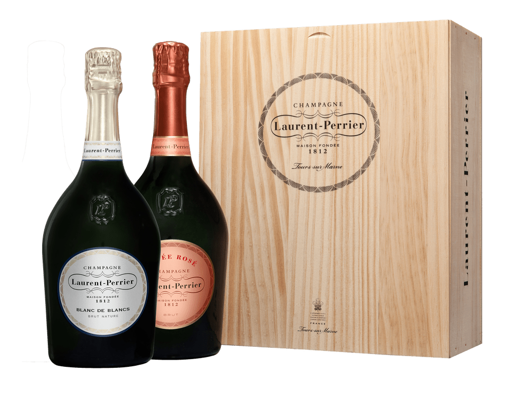 Laurent - Perrier Blanc de Blancs & Rosé Brut Estuche Madera 2 botellas
