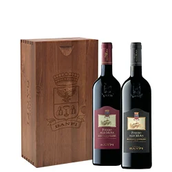 Cassetta Banfi "Poggio alle Mura" con Brunello e Rosso di Montalcino