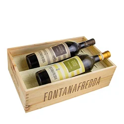Cassetta Fontanafredda "Piemonte" con Nebbiolo Ebbio e Arneis Pradalupo