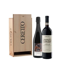 Cassetta Ceretto con Barolo e Alta Langa Monsignore