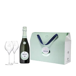 Cofanetto Franciacorta '61 Satèn Berlucchi con 2 calici