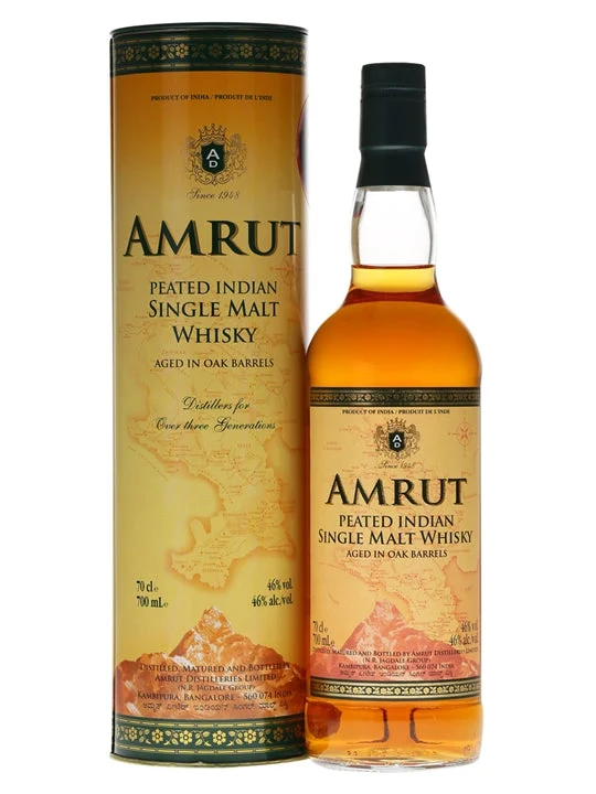 Whisky single malt tourbé Amrut