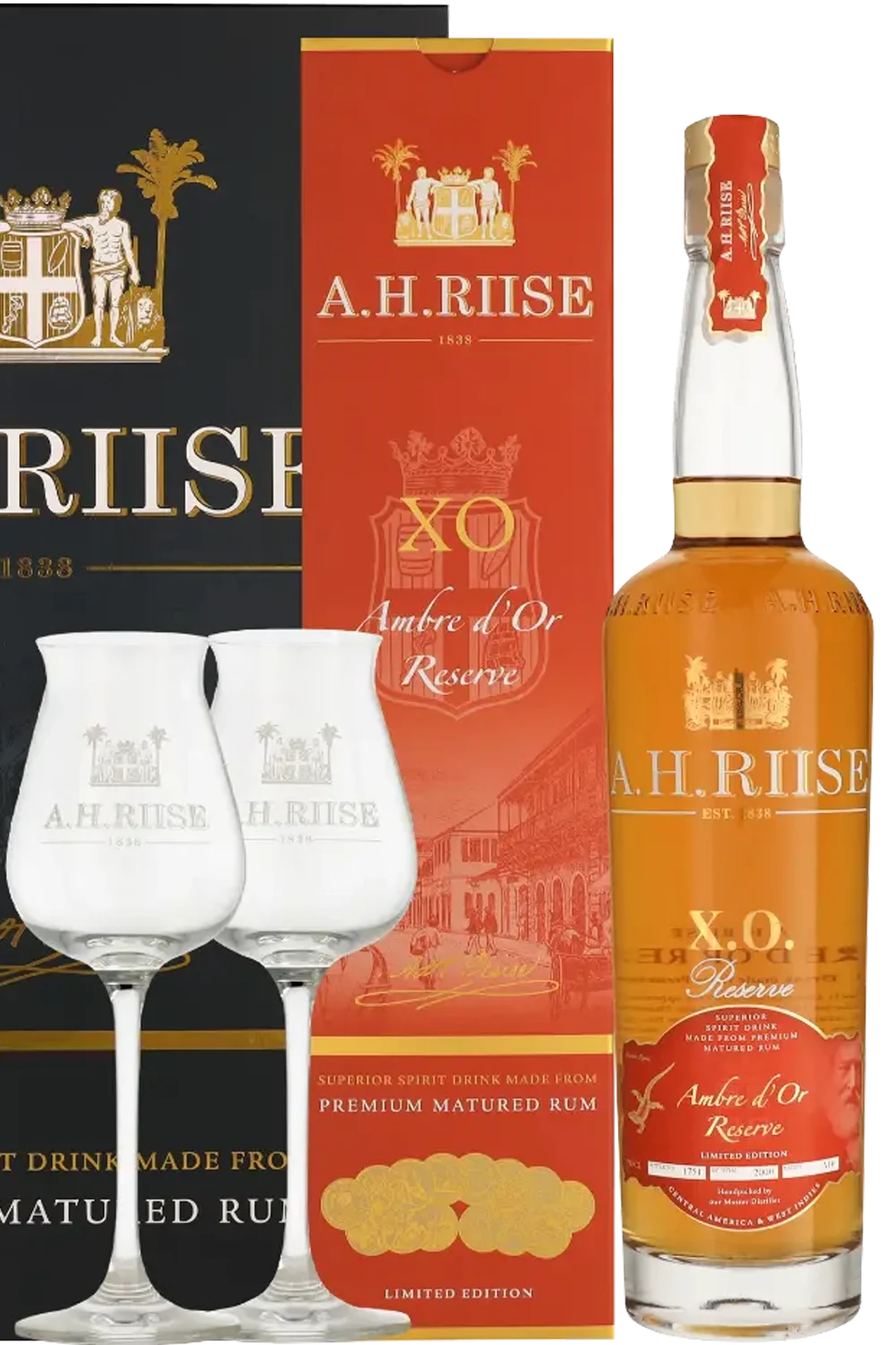 A.H. Rise Ambre D'Or Reserve + 2 Copos - A.H. Riise