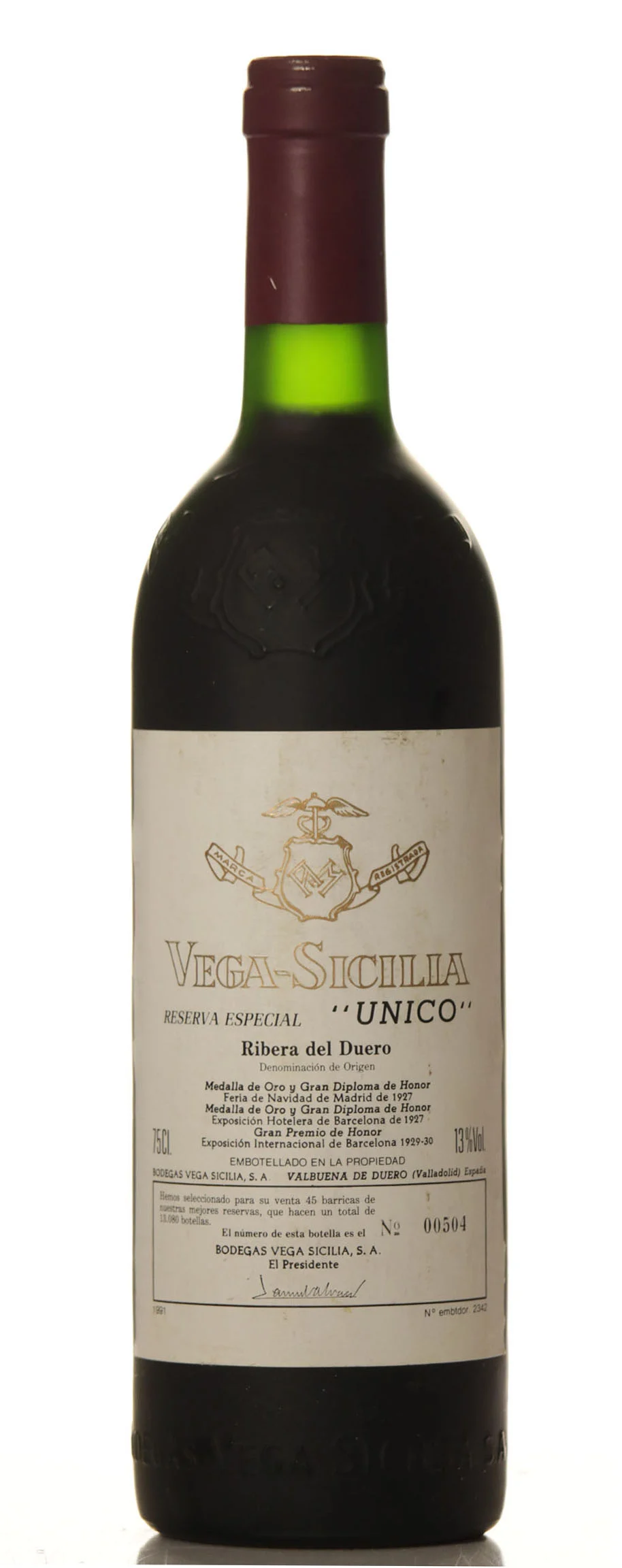 Vega Sicilia Reserva Especial 1968-1970-1972 Released 1991