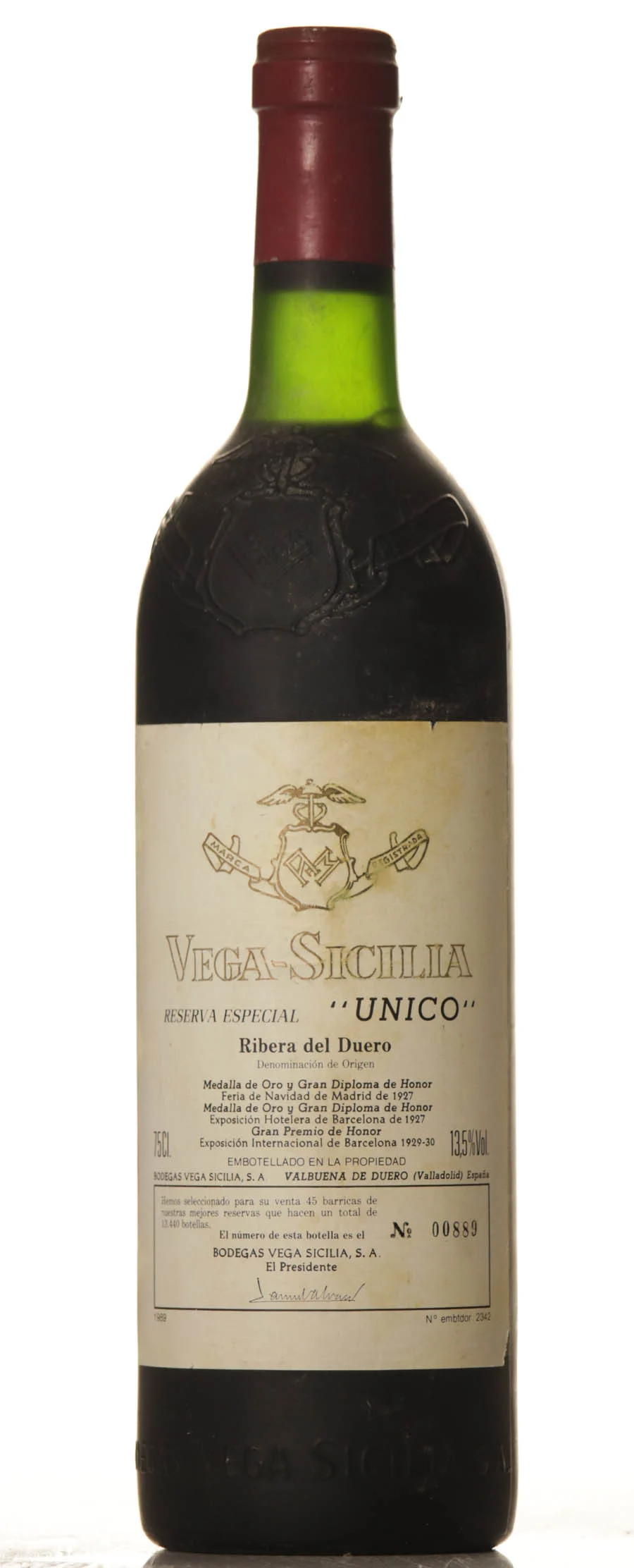 Vega Sicilia Especial 1965-1967-1972 release 1989
