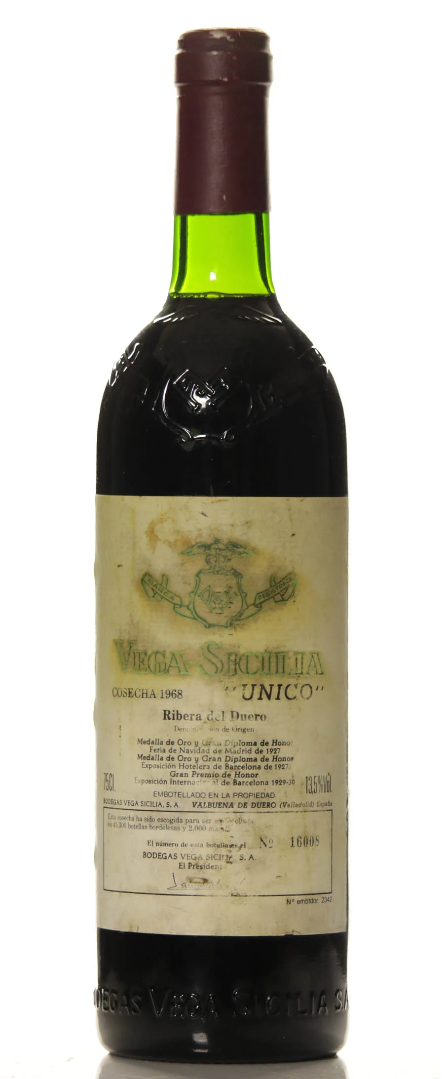 Vega Sicilia Unico 1968 Gran Reserva
