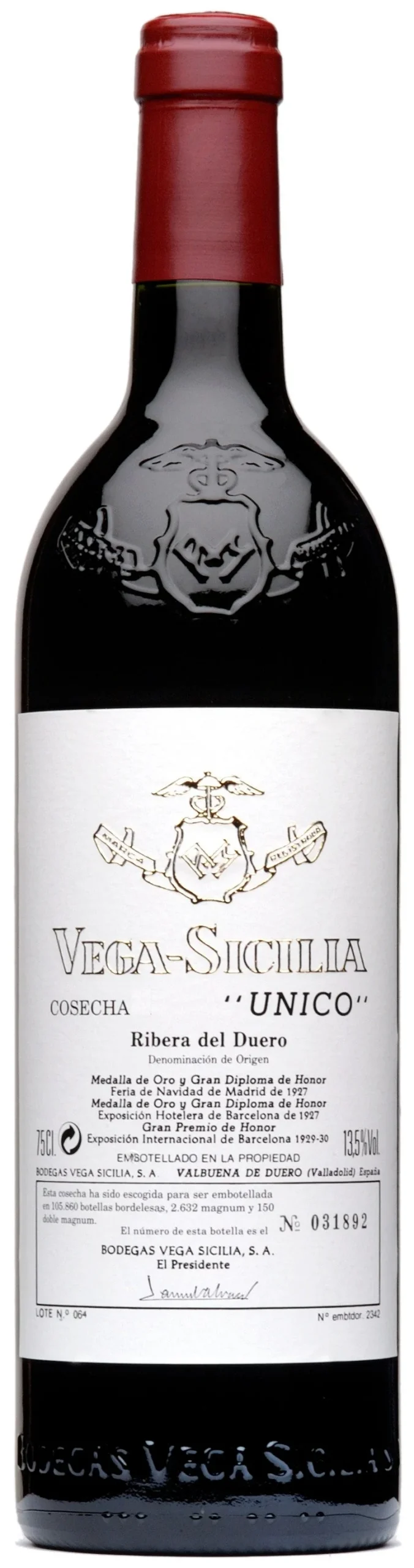 Vega Sicilia Único Roja 2007 - Bodegas Vega Sicilia